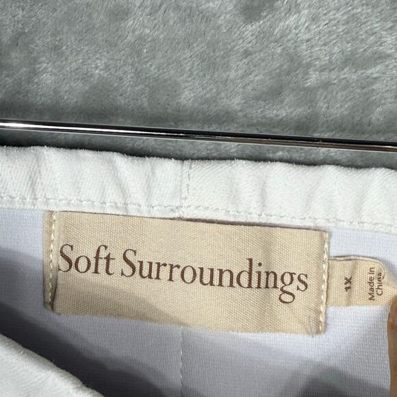 Soft Surroundings Cropped Pullon Pants Plus Sz 1X White - Picture 6 of 10